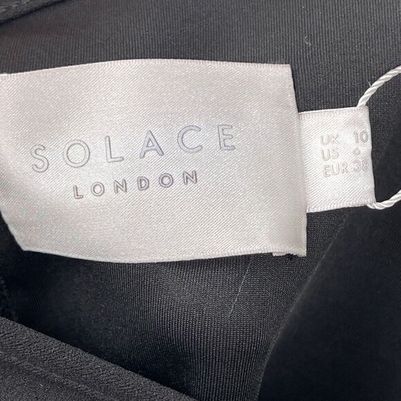 NWT Solace London Black Open Criss Cross Back Bacall Knee Length Dress Size 6 - Picture 8 of 13